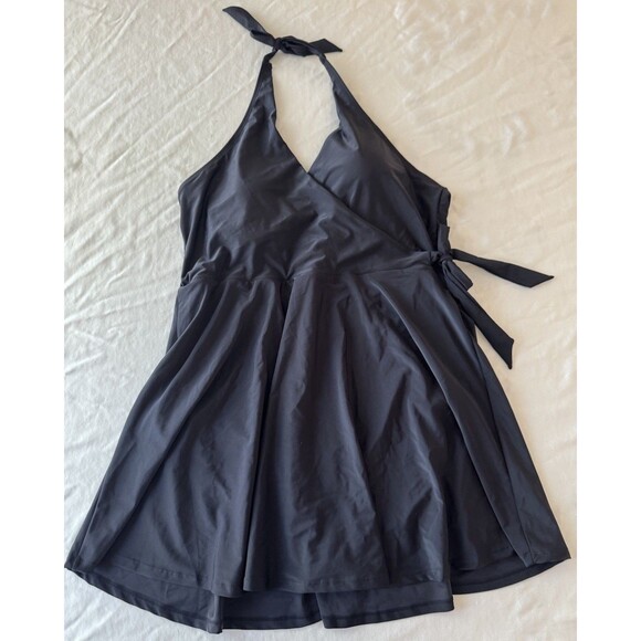 Ocean Blues Women's swimsuit V-Neck One Piece Swim dress Halter Wrap size 3XL - Picture 6 of 12